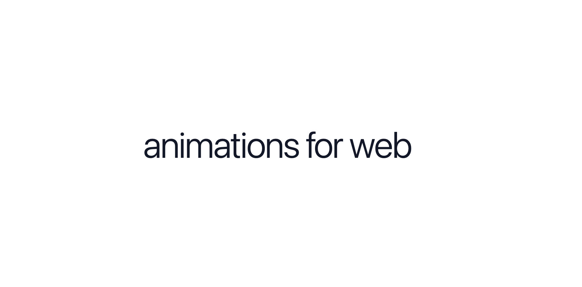 Animations For Web